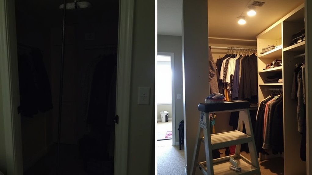 diy wireless closet lighting installation