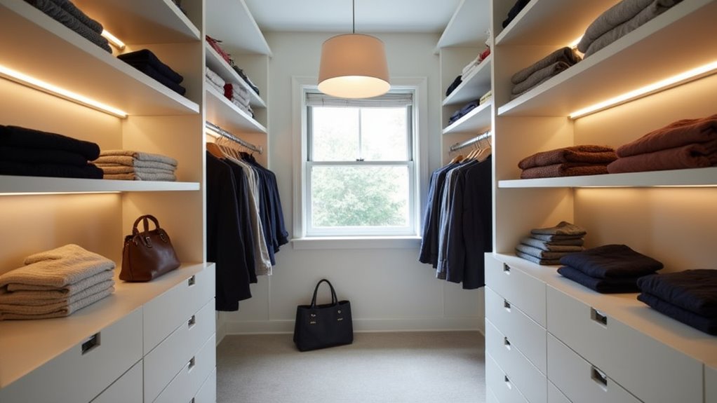 lighting design for closet storage solutions