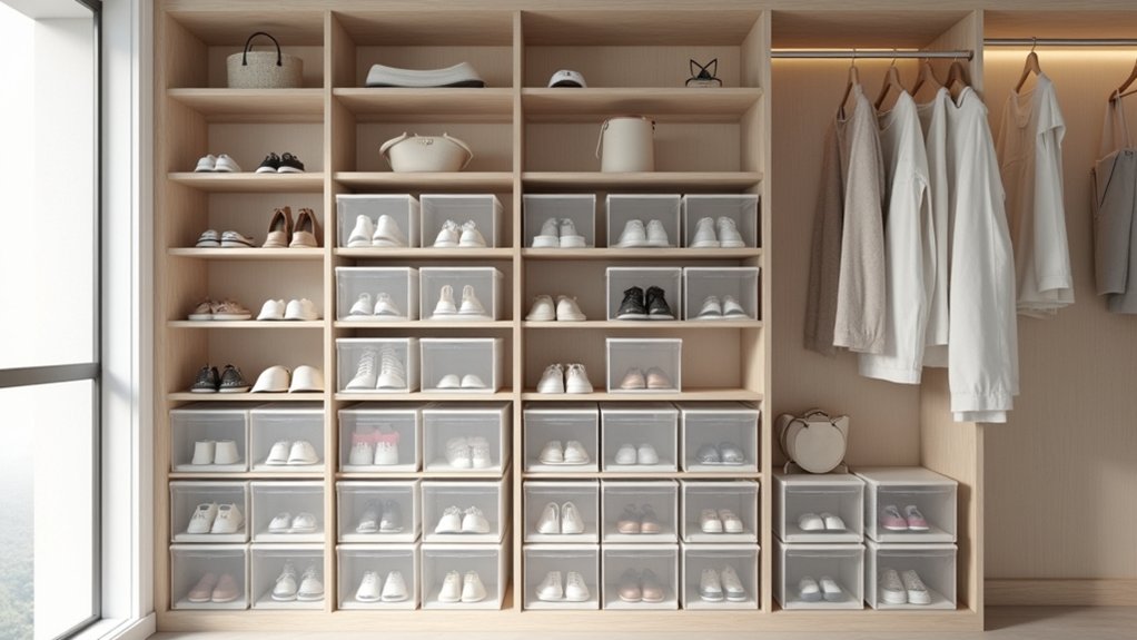 dust free moisture resistant modular shoe storage