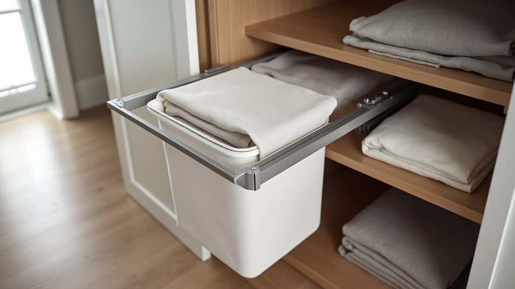 integrated space saving organized laundry storage