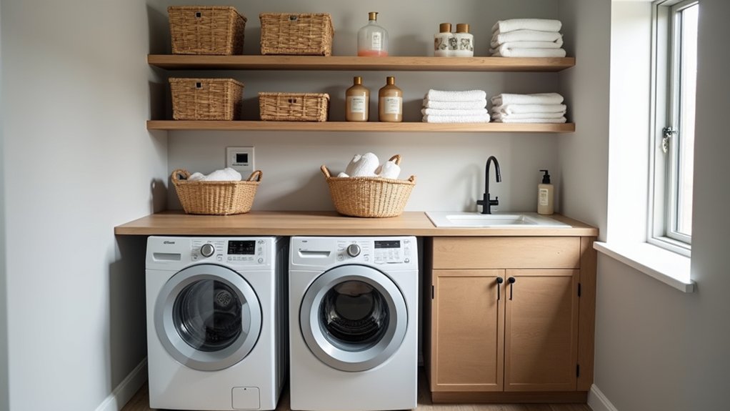 maximize laundry room efficiency above machines