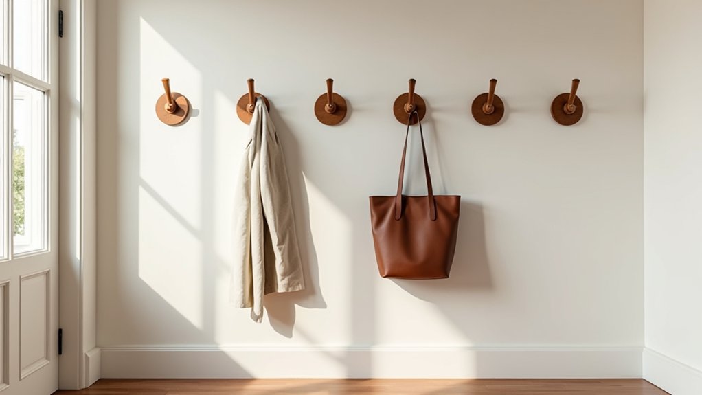 maximize vertical space with wall hooks