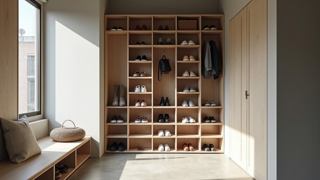 maximizing small entryway shoe storage