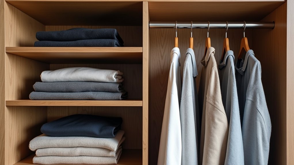 optimize hanging folding and shelving