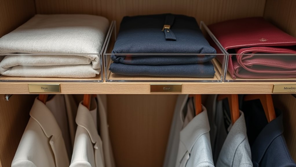 organized labeled optimized clothing storage