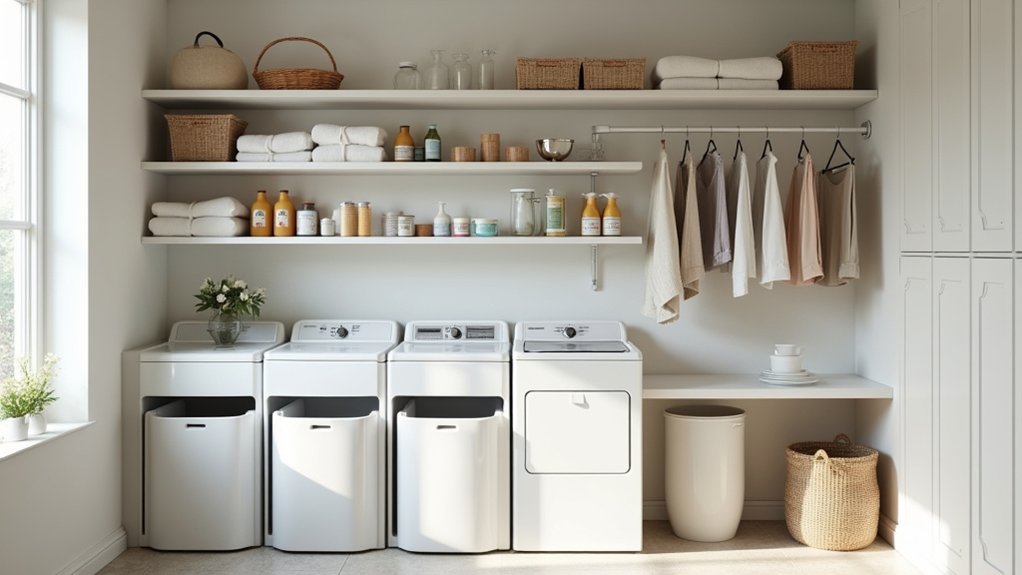 vertical storage for laundry supplies