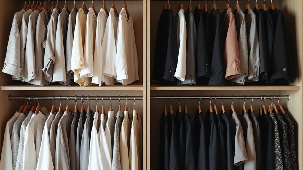 wardrobe composition analysis double hang optimization