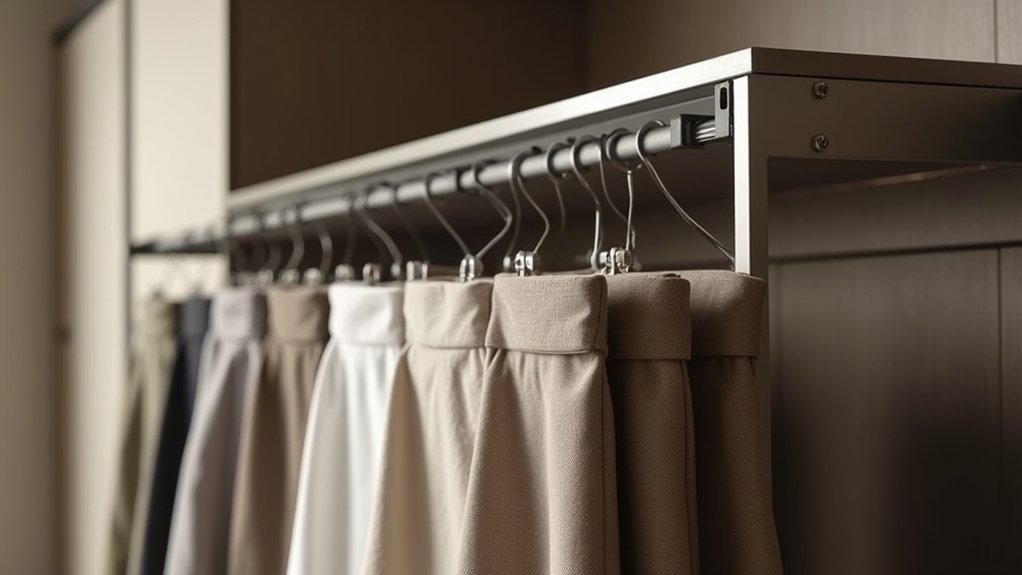 wrinkle free organized trouser storage solution