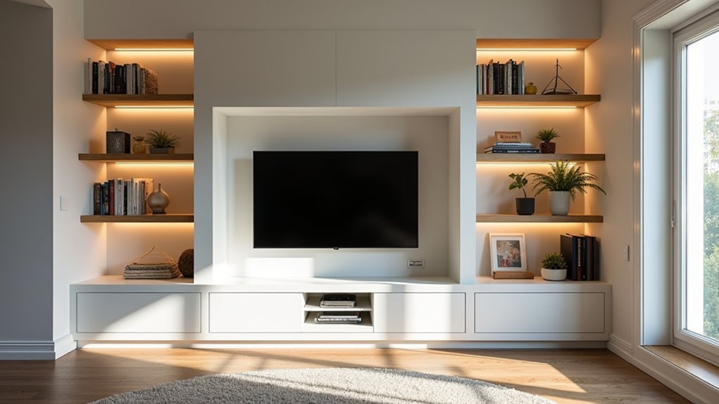 compact built in entertainment center