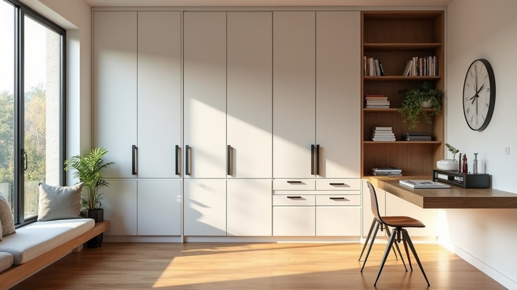 custom built in office cabinetry