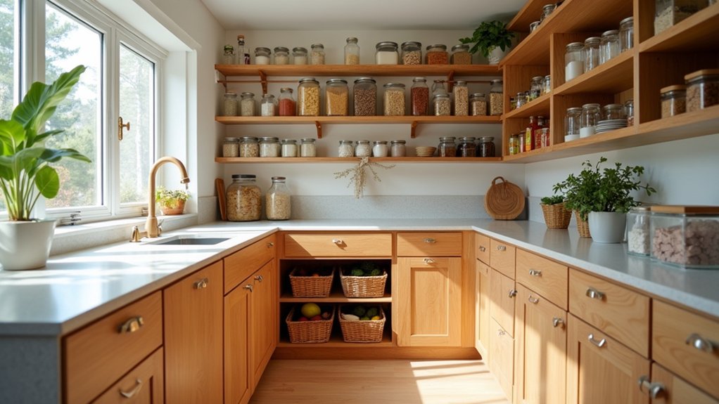 ergonomic labeled pantry storage