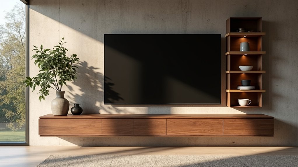 low profile modular media wall