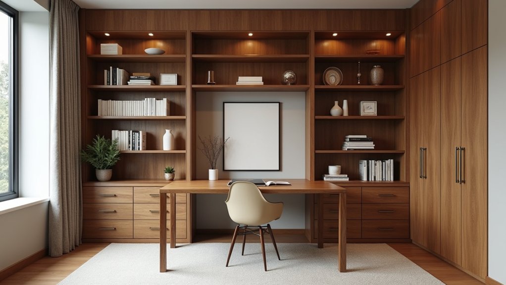 smart built in home office storage