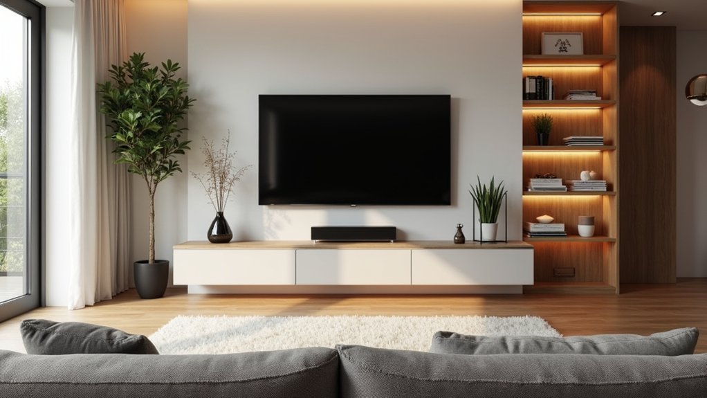 tv focused entertainment center layouts