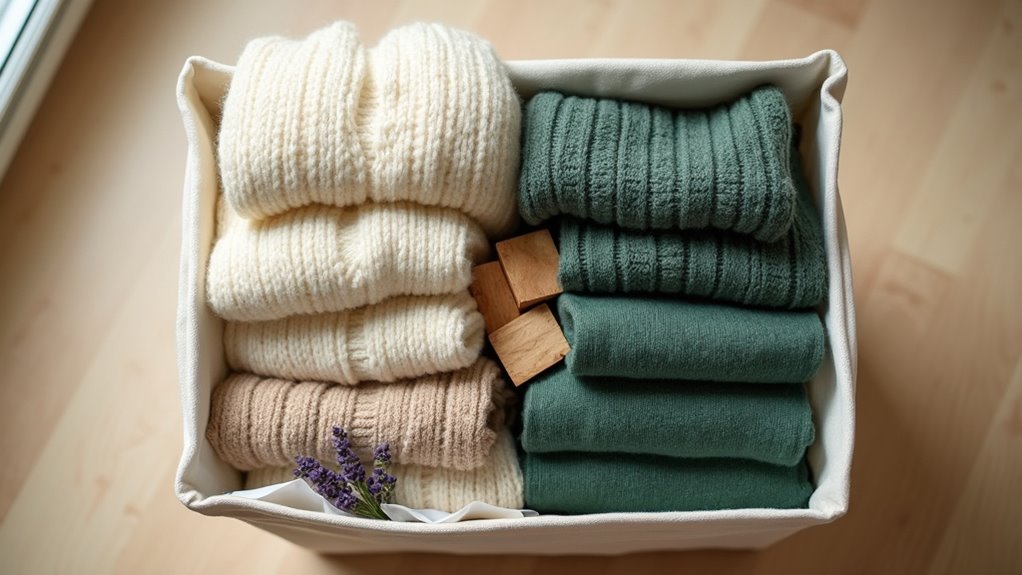 clean dry sealed sweater storage