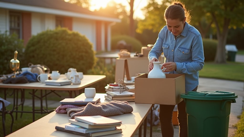 donating unsold yard sale items