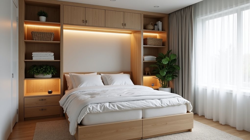 maximize space with murphy bed