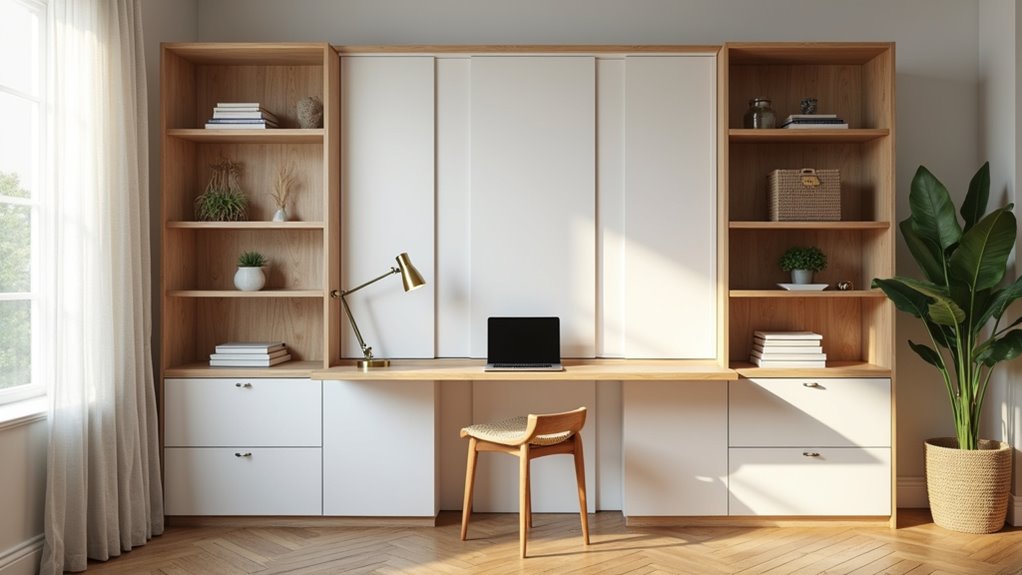 murphy bed home office storage