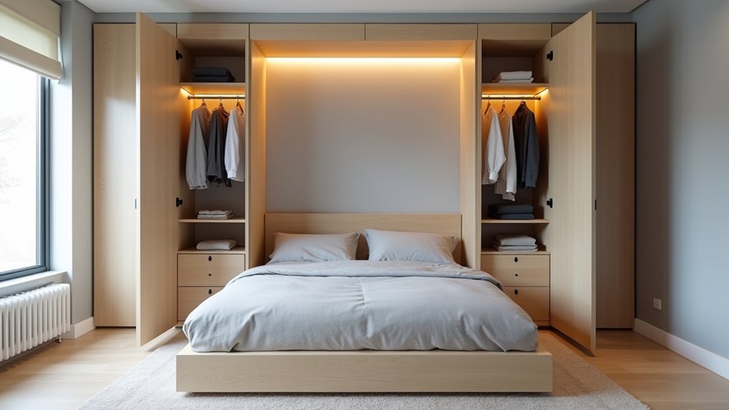 murphy bed integrated closet