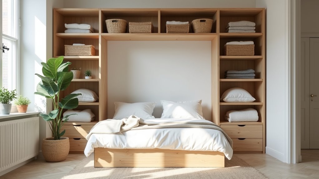 murphy bed vertical storage