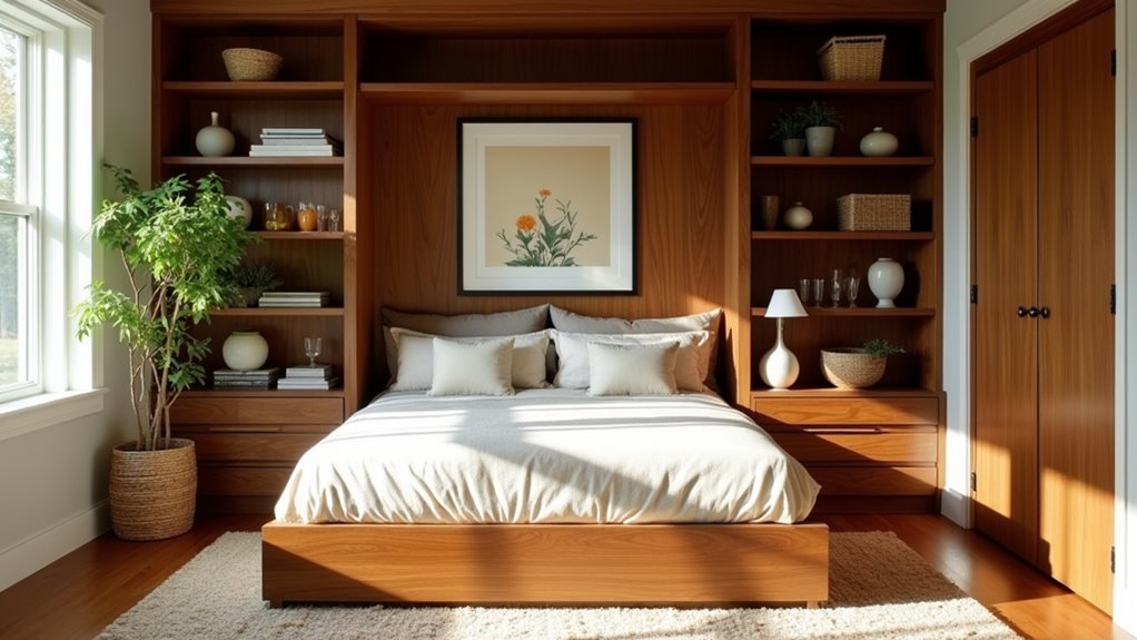 smart murphy bed storage plan