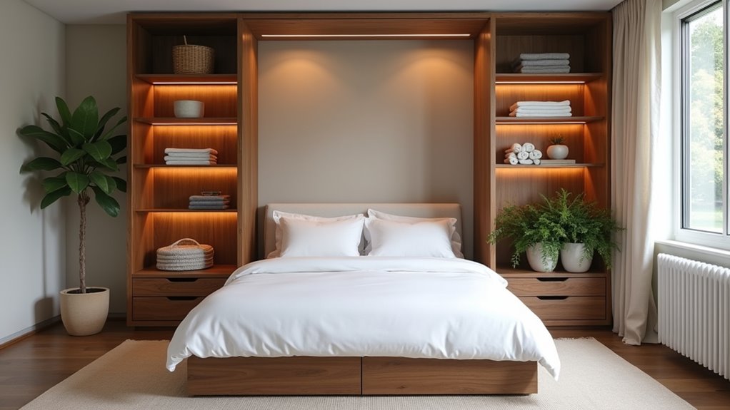 smart storage for murphy bed
