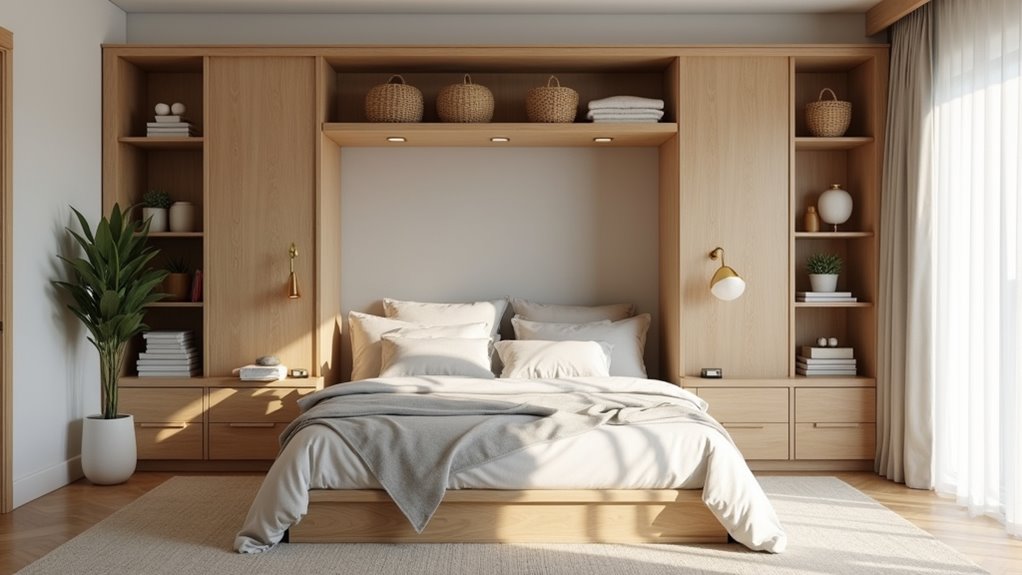 storage above murphy bed