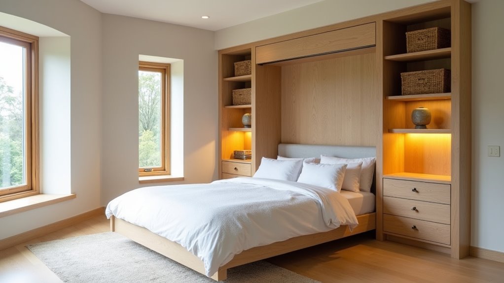 vertical built in storage framing